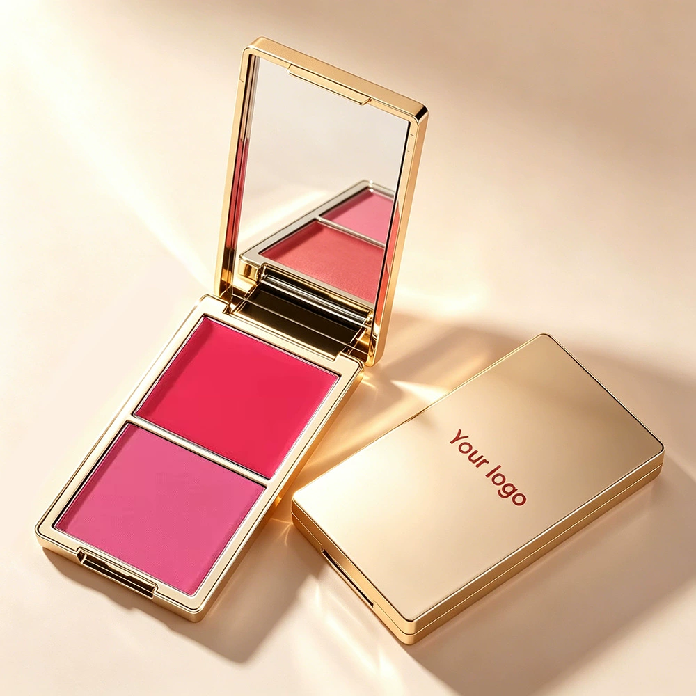 2-in-1 Blush Powder & Cream Duo, Dual-Color Multi-Use Stick, Custom Small Batch
