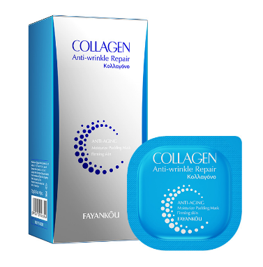 FAYANKOU Collagen Anti-Wrinkle Repairing and Moisturizing Pudding Facial Mask *8pcs